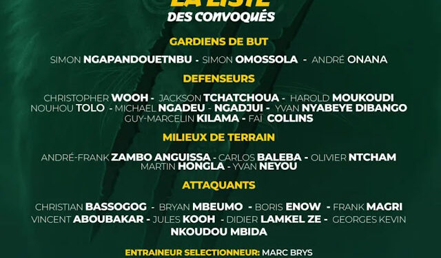 Cameroun : la liste de Marc Brys enfin dévoilée… avec un nouveau et 4 grands absents